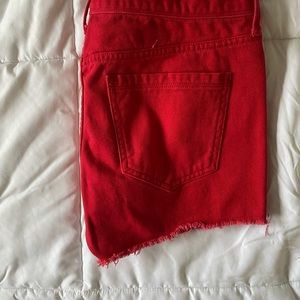 Womens red shorts